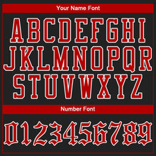 Load image into Gallery viewer, Custom Black Red-White Authentic Baseball Jersey