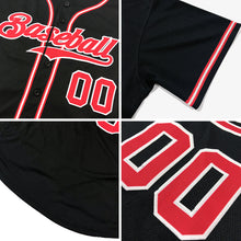 Load image into Gallery viewer, Custom Black White-Gray Authentic Baseball Jersey