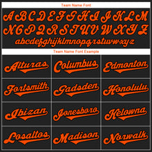Load image into Gallery viewer, Custom Black Orange-Black Authentic Throwback Rib-Knit Baseball Jersey Shirt