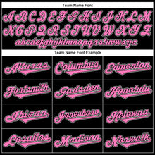 Load image into Gallery viewer, Custom Black Pink-White Authentic Throwback Rib-Knit Baseball Jersey Shirt