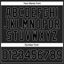 Load image into Gallery viewer, Custom Black Black-Gray Authentic Throwback Rib-Knit Baseball Jersey Shirt