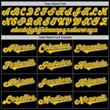 Load image into Gallery viewer, Custom Black Gold-White Authentic Baseball Jersey