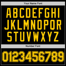 Load image into Gallery viewer, Custom Black Gold-Black Authentic Baseball Jersey