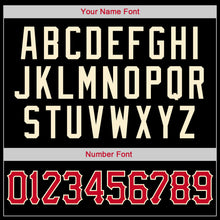 Load image into Gallery viewer, Custom Black Red-Cream Round Neck Rib-Knit Basketball Jersey