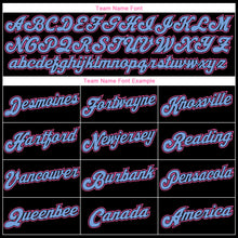 Load image into Gallery viewer, Custom Stitched Black Pink-Light Blue Sports Pullover Sweatshirt Hoodie