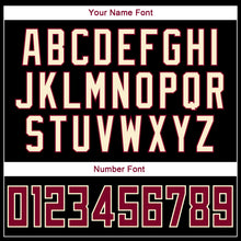 Load image into Gallery viewer, Custom Stitched Black Crimson-Cream Sports Pullover Sweatshirt Hoodie