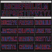 Load image into Gallery viewer, Custom Stitched Black Black-Powder Blue Sports Pullover Sweatshirt Hoodie