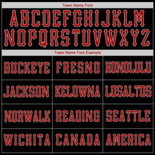 Load image into Gallery viewer, Custom Black Red-Gray Authentic American Flag Fashion Baseball Jersey