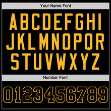 Load image into Gallery viewer, Custom Black Black-Gold Authentic Baseball Jersey