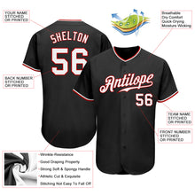 Load image into Gallery viewer, Custom Black White-Red Authentic Baseball Jersey