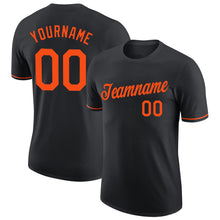 Load image into Gallery viewer, Custom Black Orange Performance T-Shirt
