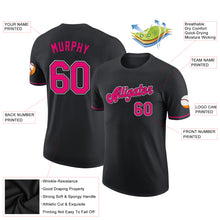 Load image into Gallery viewer, Custom Black Pink-White Performance T-Shirt