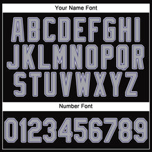 Load image into Gallery viewer, Custom Black Gray-Purple Performance T-Shirt