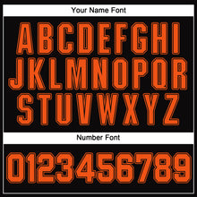 Load image into Gallery viewer, Custom Black Orange-Black Performance T-Shirt