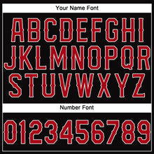 Load image into Gallery viewer, Custom Black Red-White Performance T-Shirt