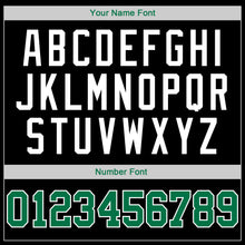 Load image into Gallery viewer, Custom Black Kelly Green-White Authentic Throwback Rib-Knit Baseball Jersey Shirt