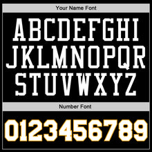 Load image into Gallery viewer, Custom Black White-Gold Authentic Throwback Rib-Knit Baseball Jersey Shirt