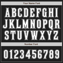 Load image into Gallery viewer, Custom Black White-Gray Authentic Baseball Jersey