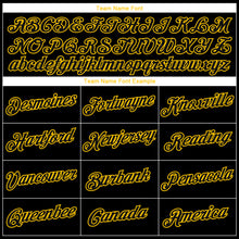 Load image into Gallery viewer, Custom Black Black-Gold Authentic Throwback Basketball Jersey