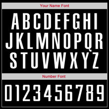 Load image into Gallery viewer, Custom Black White-Red Authentic Throwback Basketball Jersey