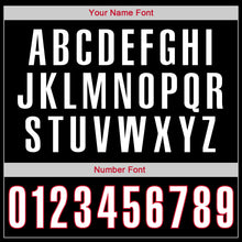 Load image into Gallery viewer, Custom Black White-Red Authentic Throwback Basketball Jersey