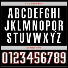 Load image into Gallery viewer, Custom Black White-Orange Authentic Throwback Basketball Jersey