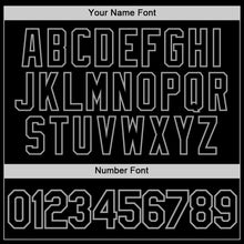 Load image into Gallery viewer, Custom Black Black-Silver Gray Authentic Throwback Basketball Jersey