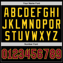 Load image into Gallery viewer, Custom Black Maroon-Gold Authentic Throwback Basketball Jersey