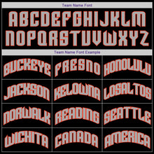 Load image into Gallery viewer, Custom Black Orange-Silver Gray Authentic Throwback Basketball Jersey
