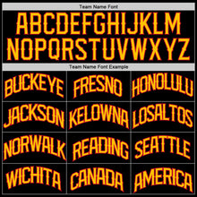 Load image into Gallery viewer, Custom Black Gold-Red Authentic Throwback Basketball Jersey