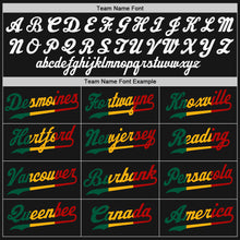 Load image into Gallery viewer, Custom Black Black-Red Authentic Baseball Jersey