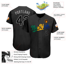 Load image into Gallery viewer, Custom Black Black-Royal Authentic Baseball Jersey