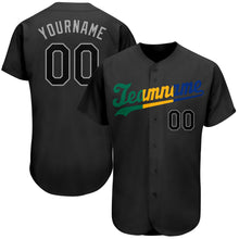 Load image into Gallery viewer, Custom Black Black-Royal Authentic Baseball Jersey
