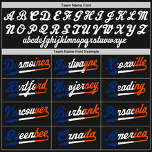 Load image into Gallery viewer, Custom Black Black-Orange Authentic Baseball Jersey