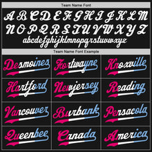 Load image into Gallery viewer, Custom Black Black-Pink Authentic Baseball Jersey