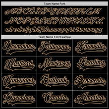 Load image into Gallery viewer, Custom Black Black-Old Gold Hockey Jersey