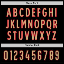 Load image into Gallery viewer, Custom Black Old Gold-Red Hockey Jersey