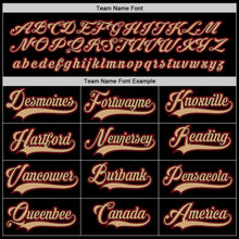 Load image into Gallery viewer, Custom Black Old Gold-Red Hockey Jersey