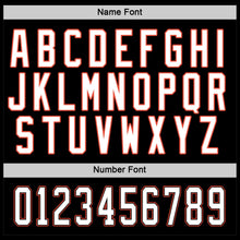 Load image into Gallery viewer, Custom Black White-Orange Hockey Jersey