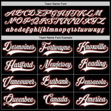 Load image into Gallery viewer, Custom Black White-Orange Hockey Jersey