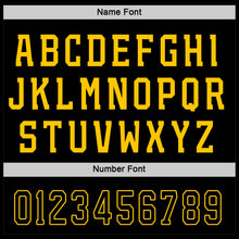 Load image into Gallery viewer, Custom Black Black-Gold Hockey Jersey