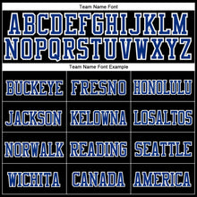 Load image into Gallery viewer, Custom Black Royal-White Stitched Cuffed Knit Hat