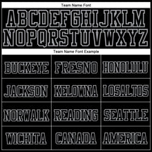 Load image into Gallery viewer, Custom Black Black-Gray Stitched Cuffed Knit Hat