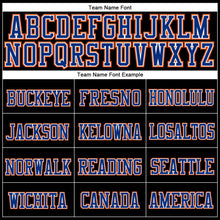 Load image into Gallery viewer, Custom Black Royal-Orange Stitched Cuffed Knit Hat