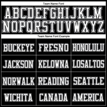 Load image into Gallery viewer, Custom Black White-Gray Stitched Cuffed Knit Hat