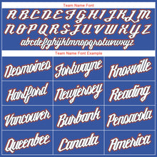 Load image into Gallery viewer, Custom Blue White-Orange Round Neck Rib-Knit Basketball Jersey