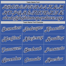 Load image into Gallery viewer, Custom Blue Silver Gray-Navy Authentic Throwback Basketball Jersey