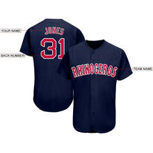 Load image into Gallery viewer, Custom Navy Red-White Baseball Jersey
