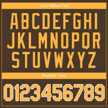 Load image into Gallery viewer, Custom Brown Gold-White Authentic Baseball Jersey