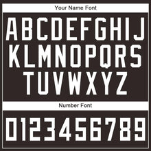 Load image into Gallery viewer, Custom Brown White Round Neck Suit Basketball Jersey